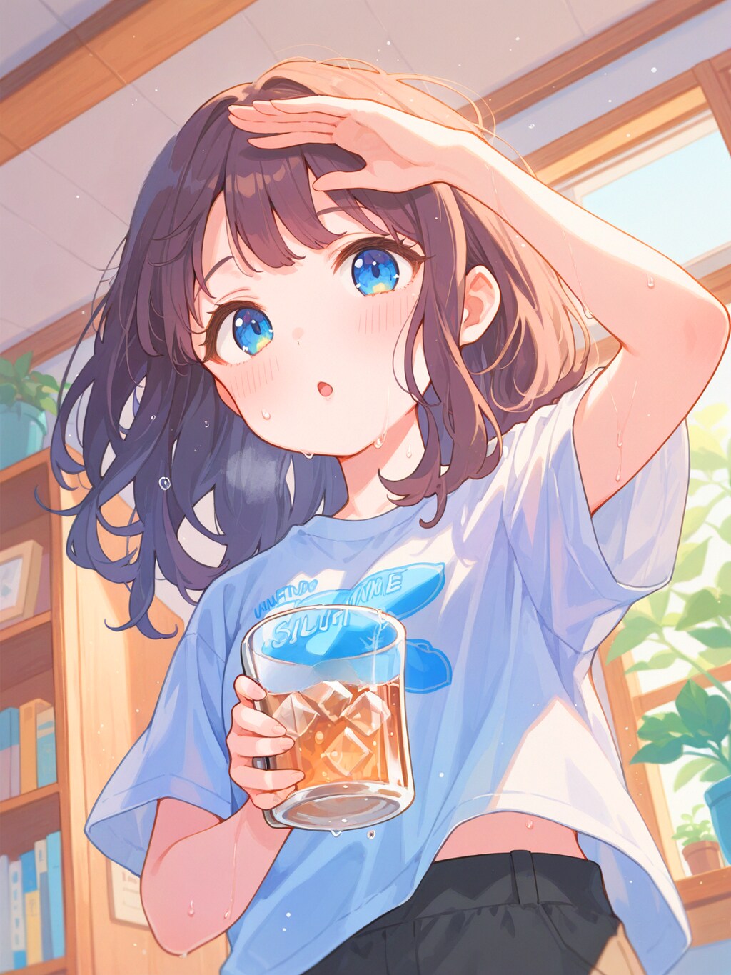 暑い日には氷たっぷり麦茶