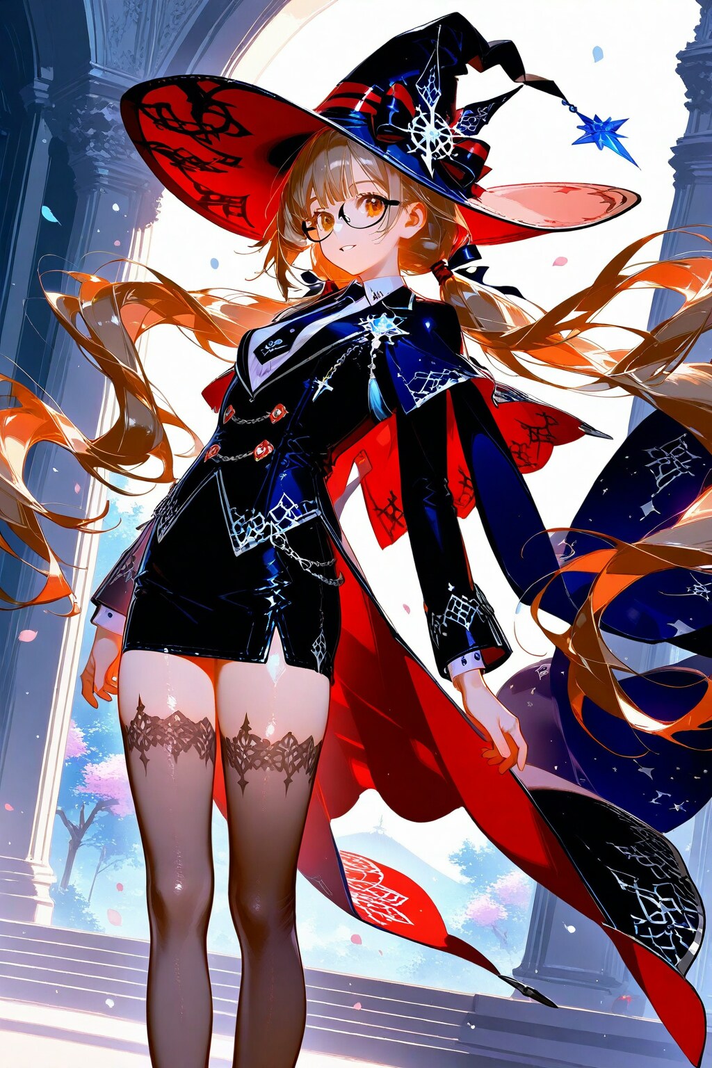 [絶対領域]赤髪眼鏡魔女さん