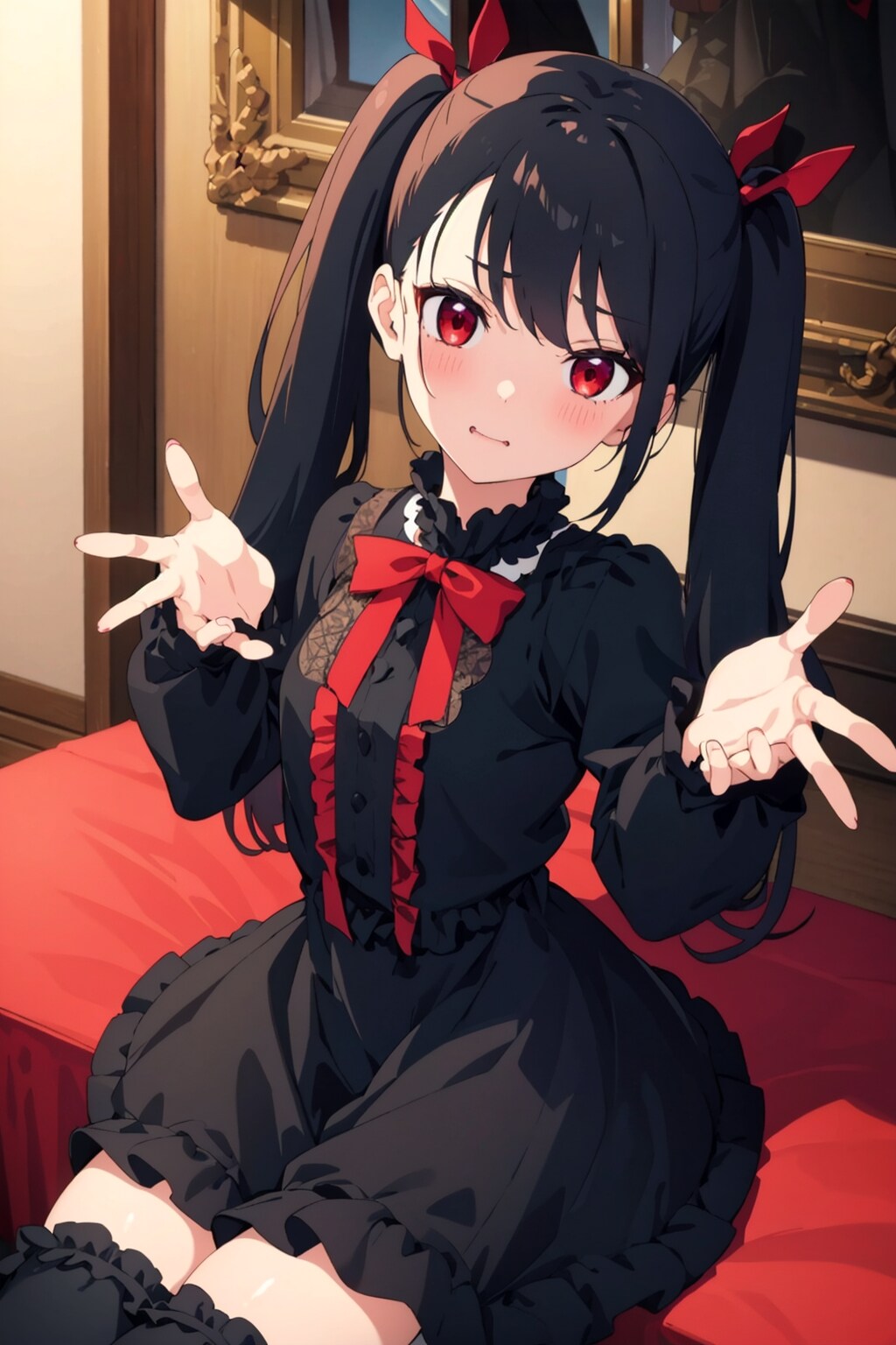 黒髪黒ドレス(抱っこ…)_20231118