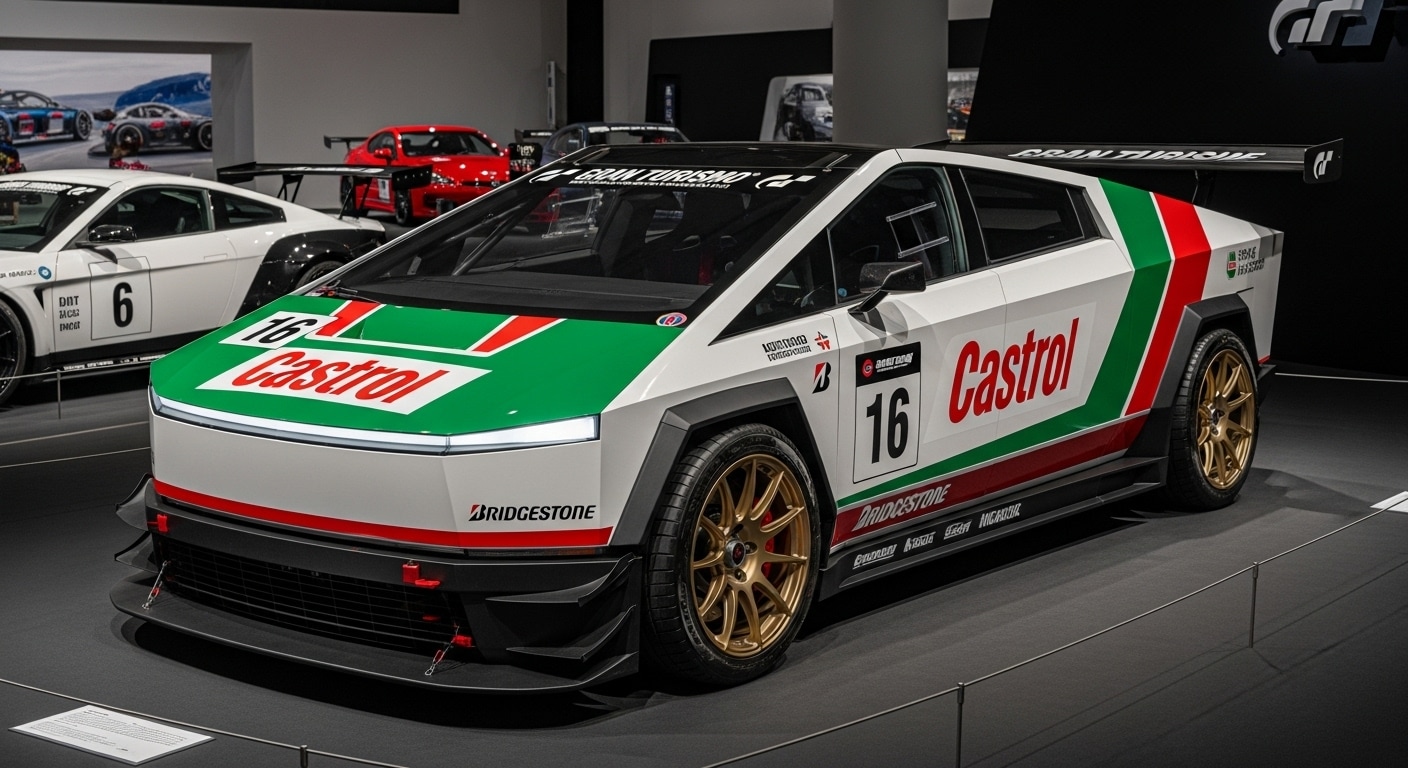 カストロールテスラサイバートラックレーシングカー | の人気AIイラスト・グラビア