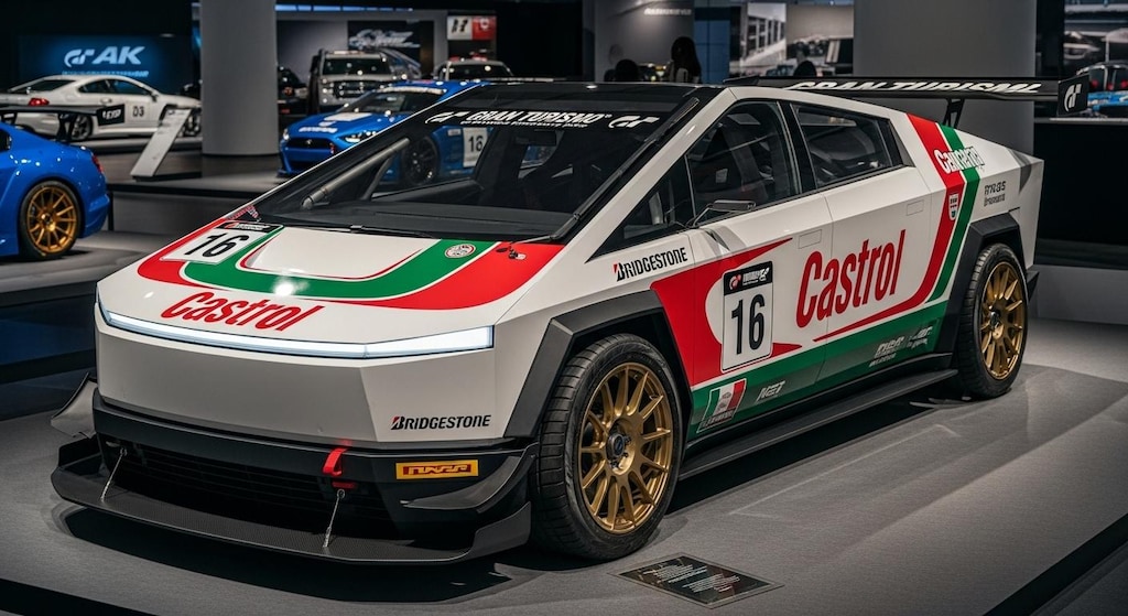 カストロールテスラサイバートラックレーシングカー