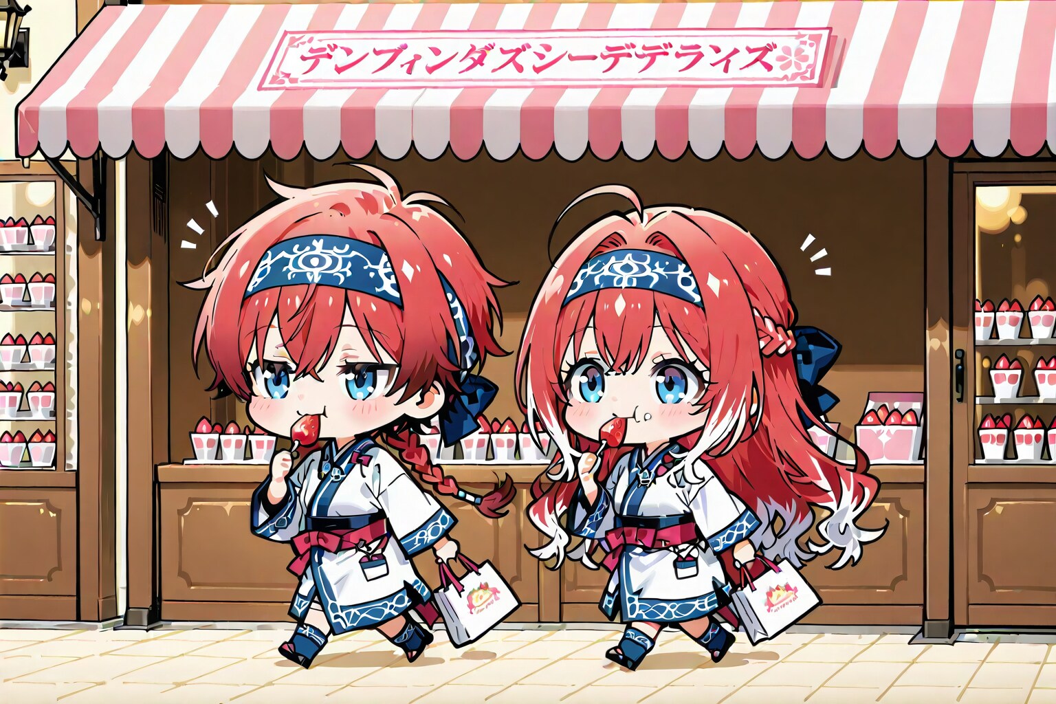 繁華街と言えば～……食べ歩き？ | の人気AIイラスト・グラビア