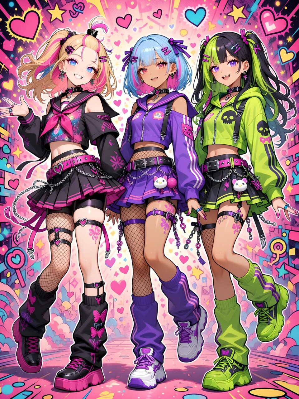 Neon Street Pulse | の人気AIイラスト・グラビア