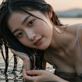 髪を洗う女性 2枚目