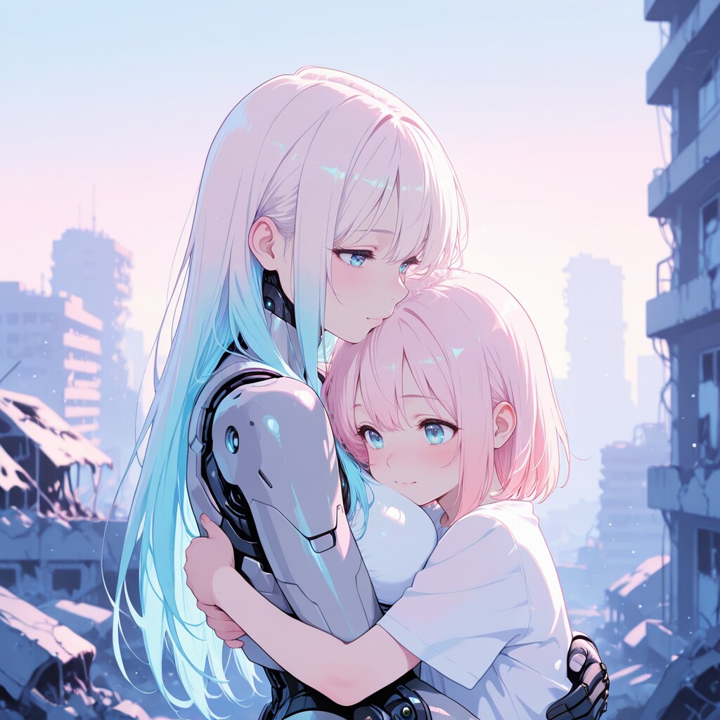 安堵するアンドロイド
