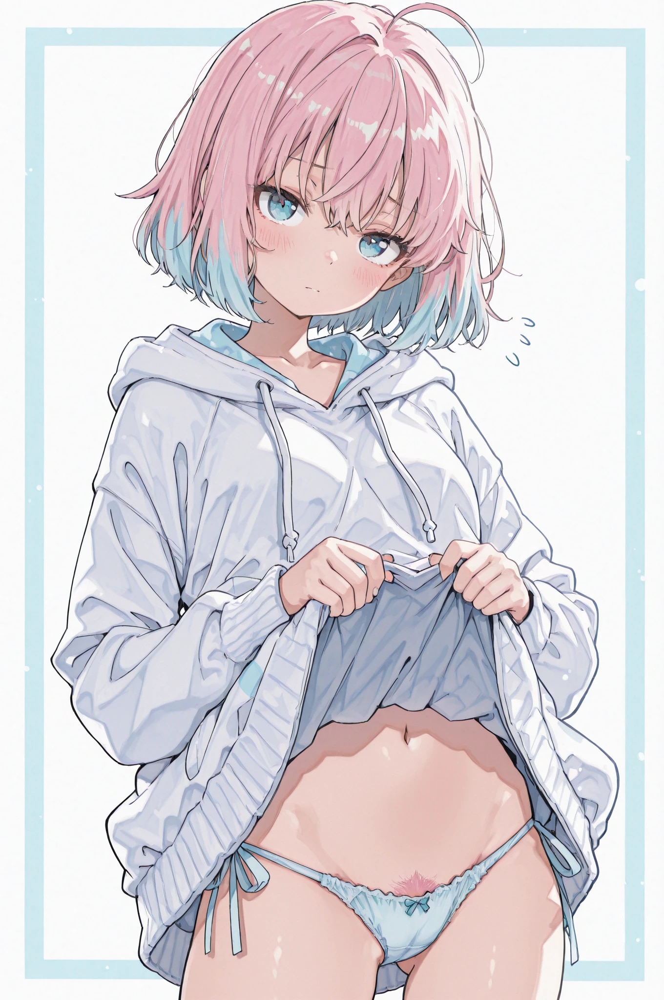 あ、ピンクは地毛なんだ