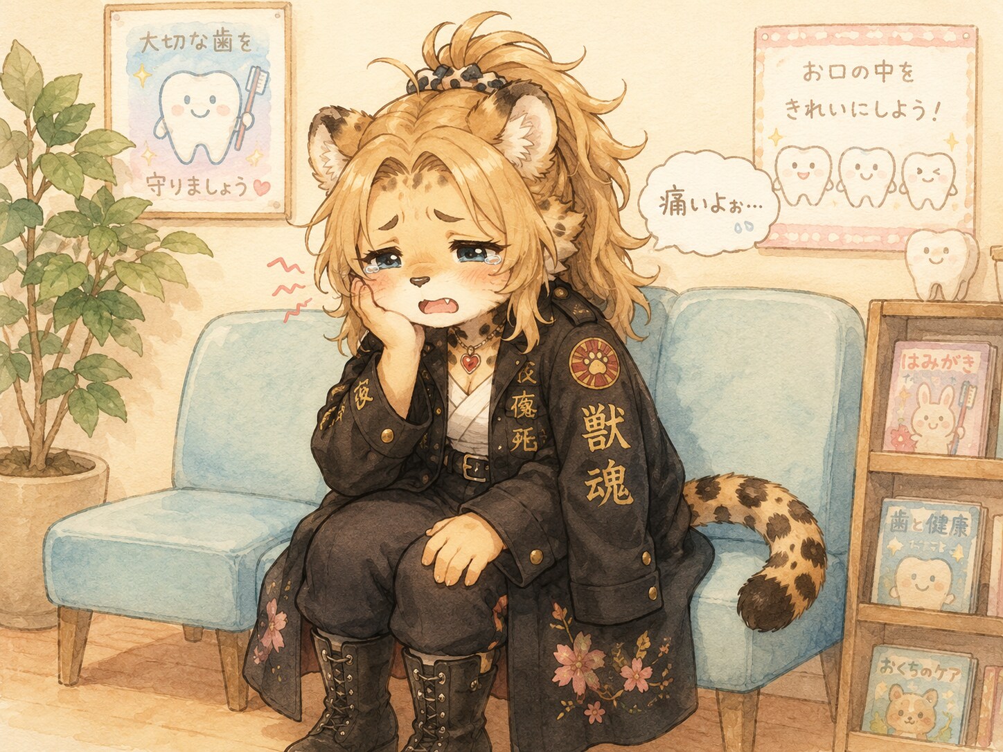 けもの暴走族のリーダー歯医者さんへいく