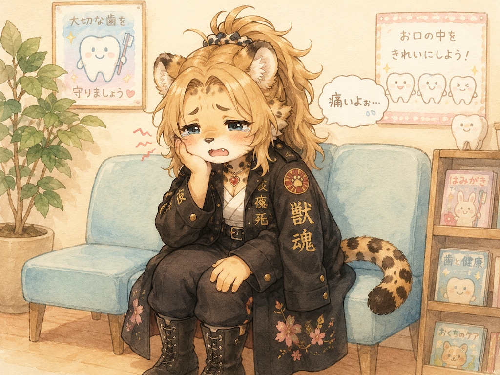 けもの暴走族のリーダー歯医者さんへいく