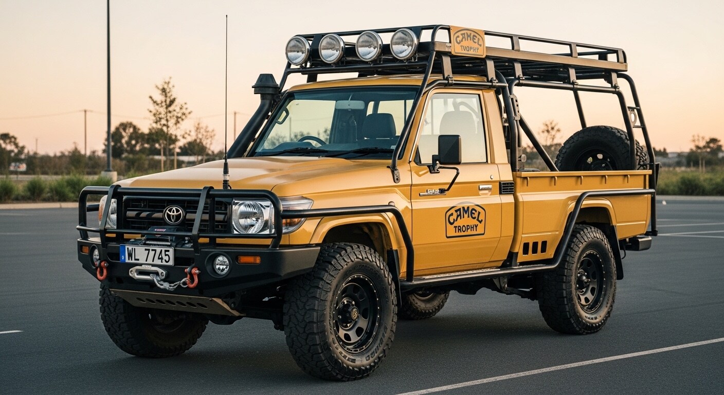 ランクル70トラックキャメルトロフィー仕様 | の人気AIイラスト・グラビア