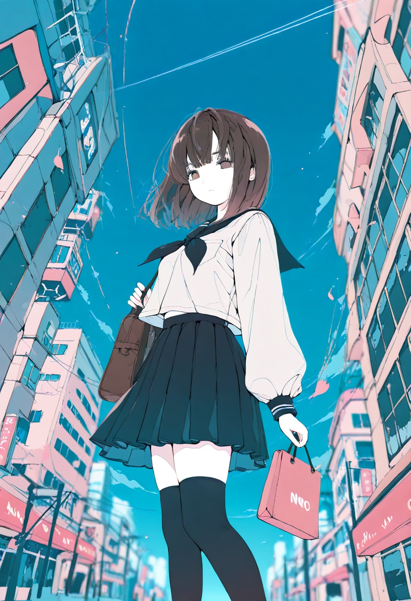 Girl in flat color(2) | の人気AIイラスト・グラビア