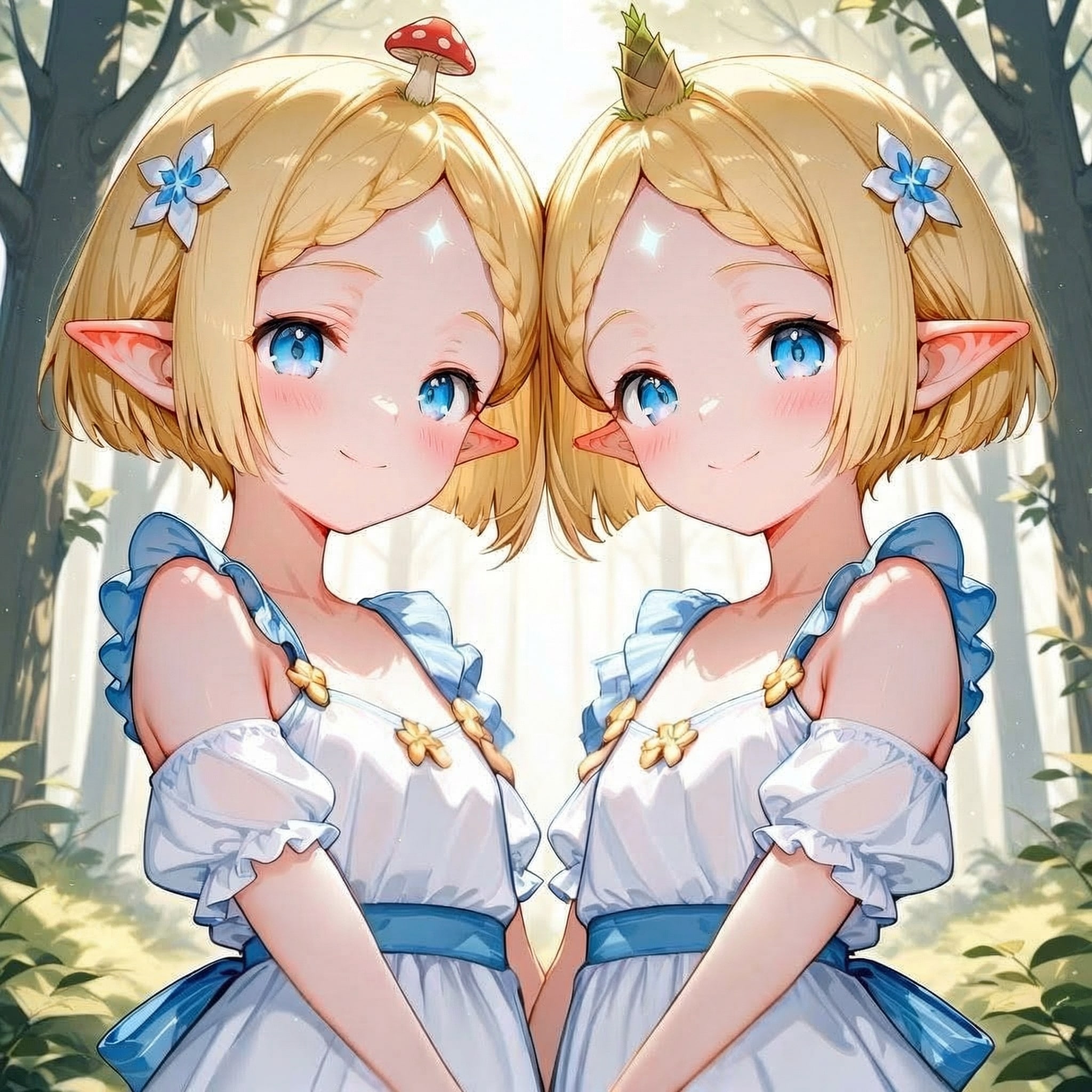 双子のエルフ姉妹 | の人気AIイラスト・グラビア