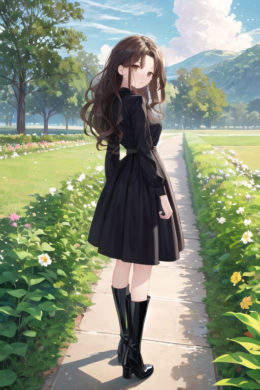 後ろから見た絵 | の人気AIイラスト・グラビア