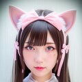 【没】ピンクの猫耳メイド服の女の子 6枚目
