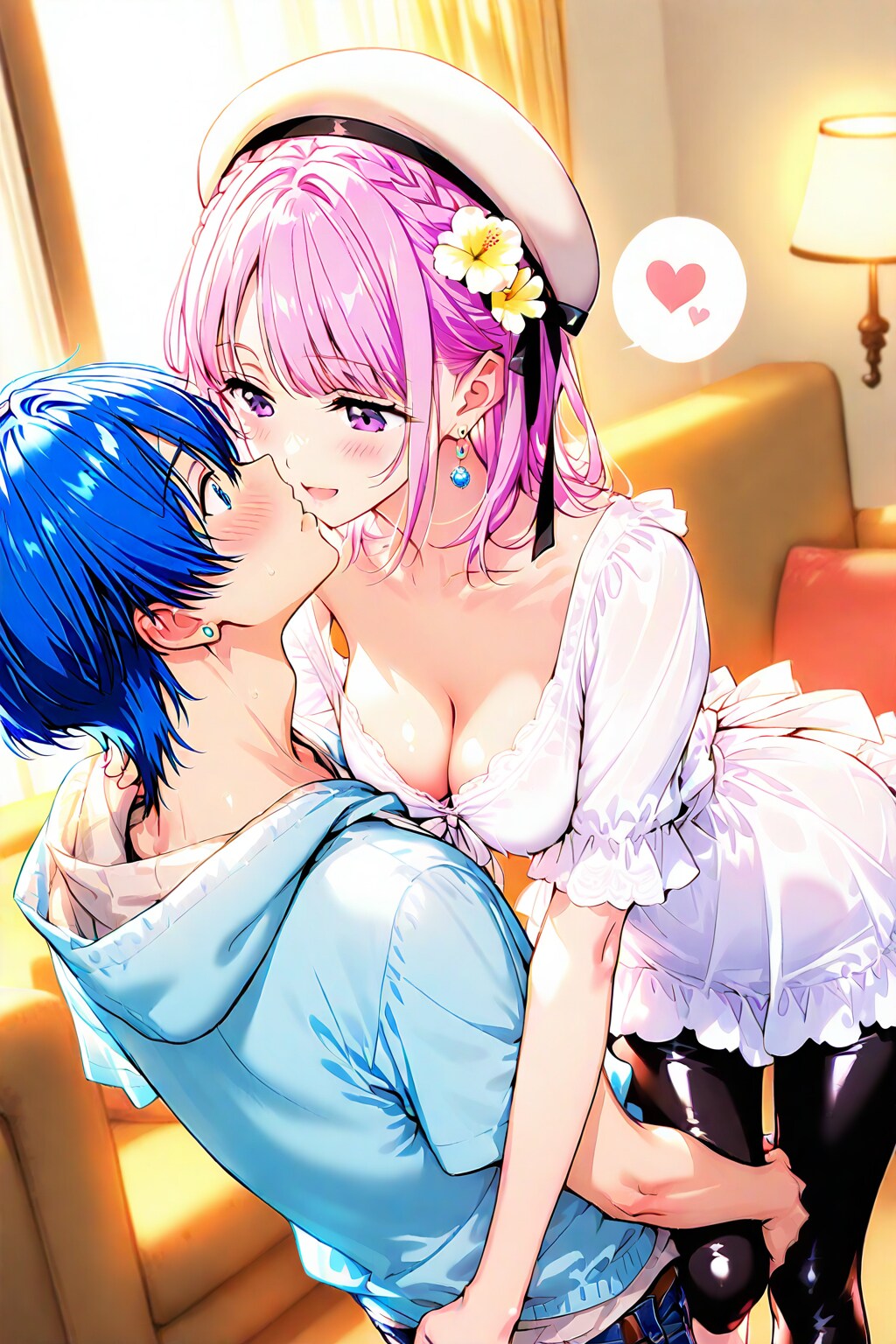 急接近する絵梨奈ちゃんに動揺するご主人様❤️