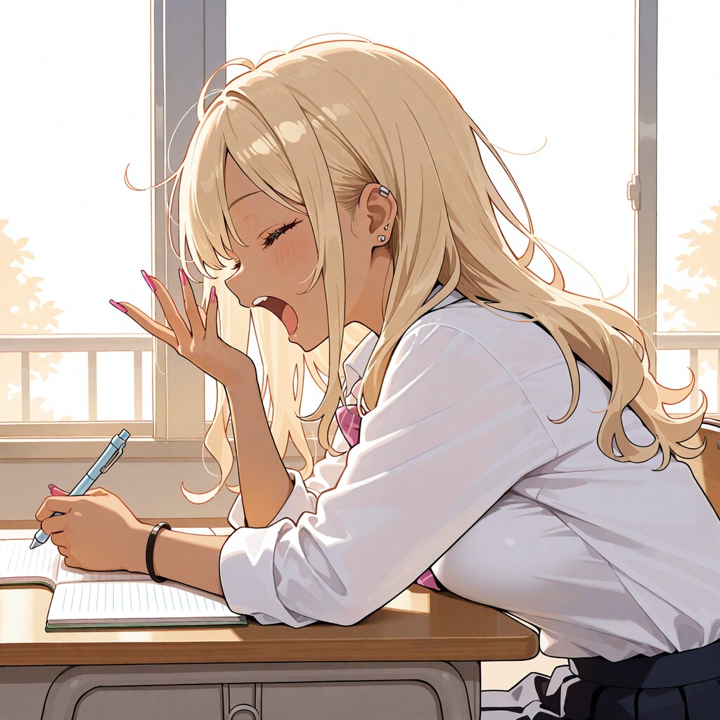 ねむ……