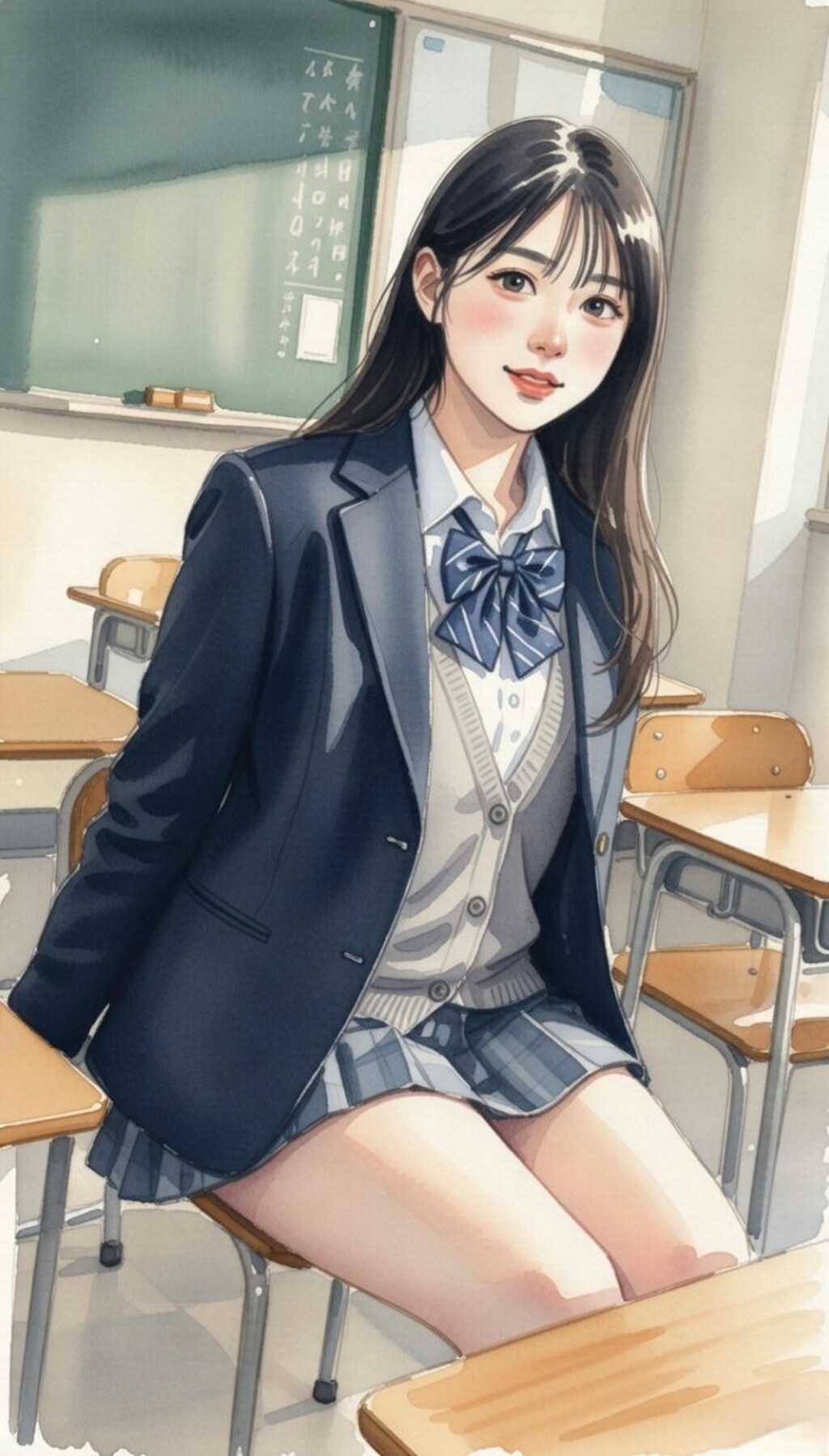 彼氏待ちの放課後…