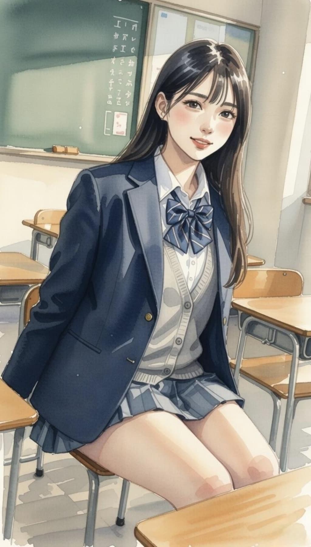 彼氏待ちの放課後…