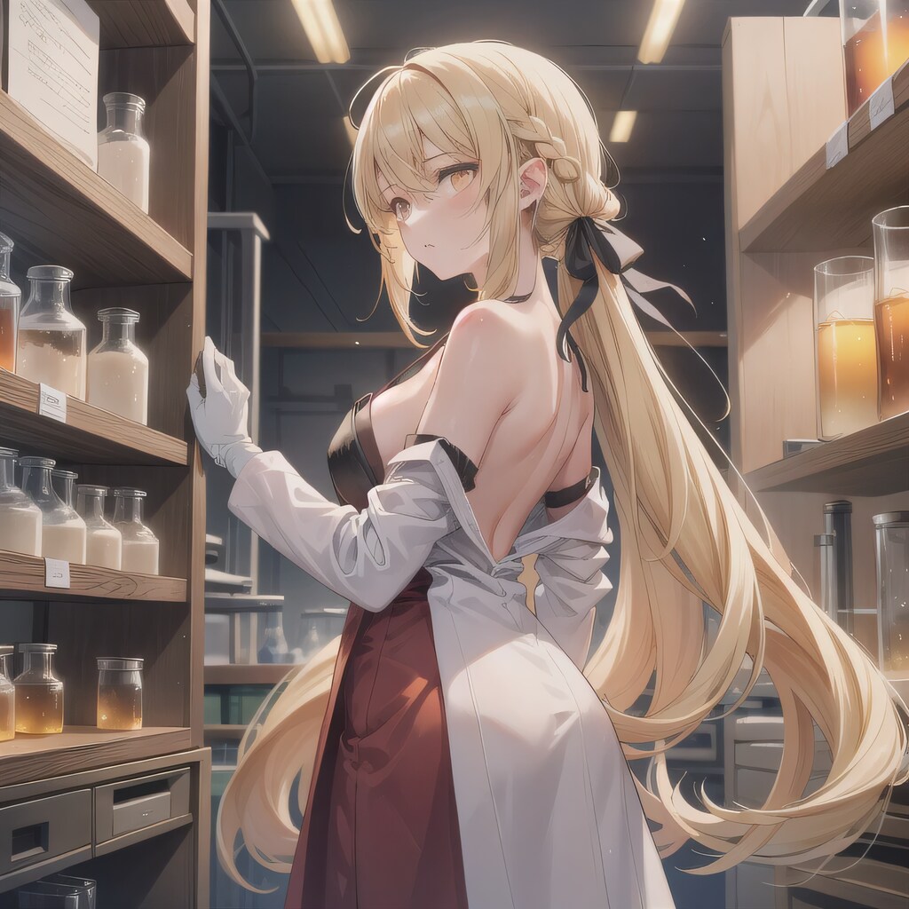 金髪ロングで白衣の美女４