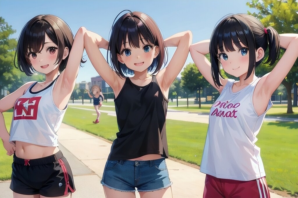 腋見せのポーズ 027