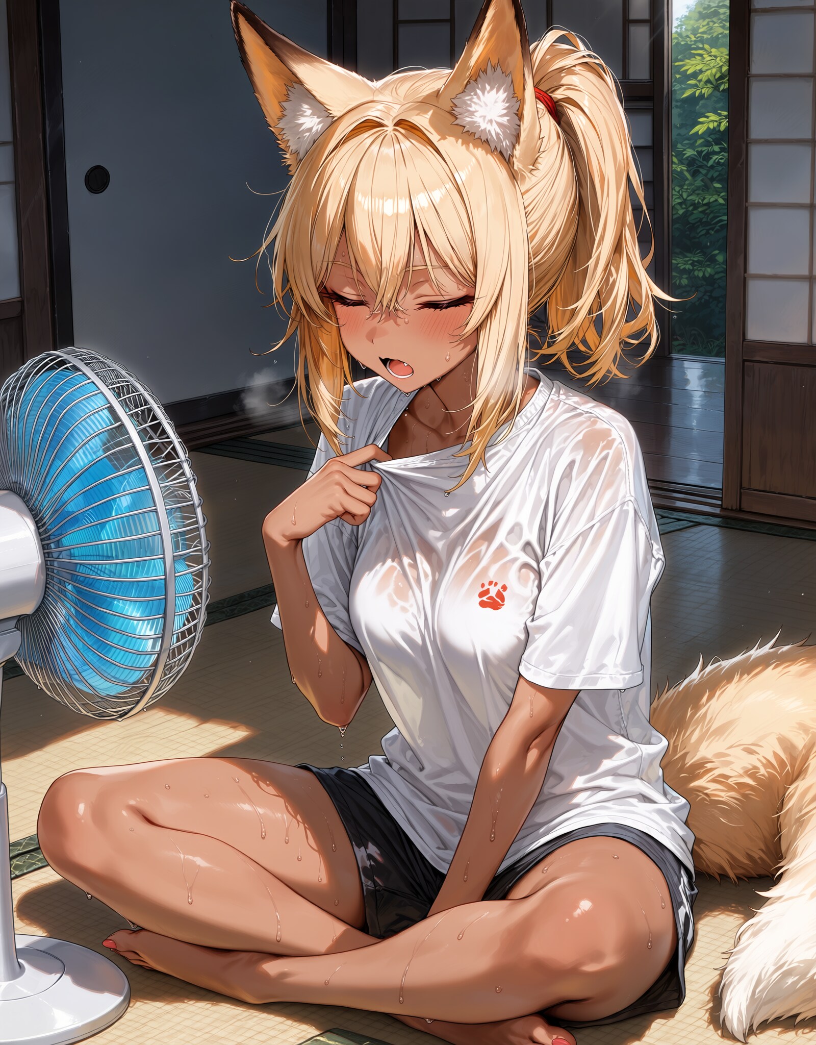汗だく金狐