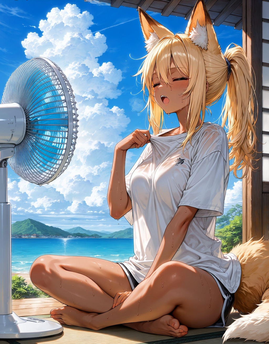 汗だく金狐