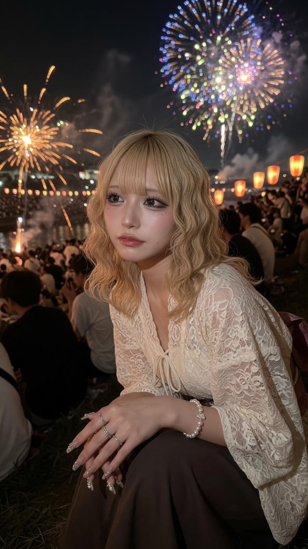 金髪ちゃん　花火大会2