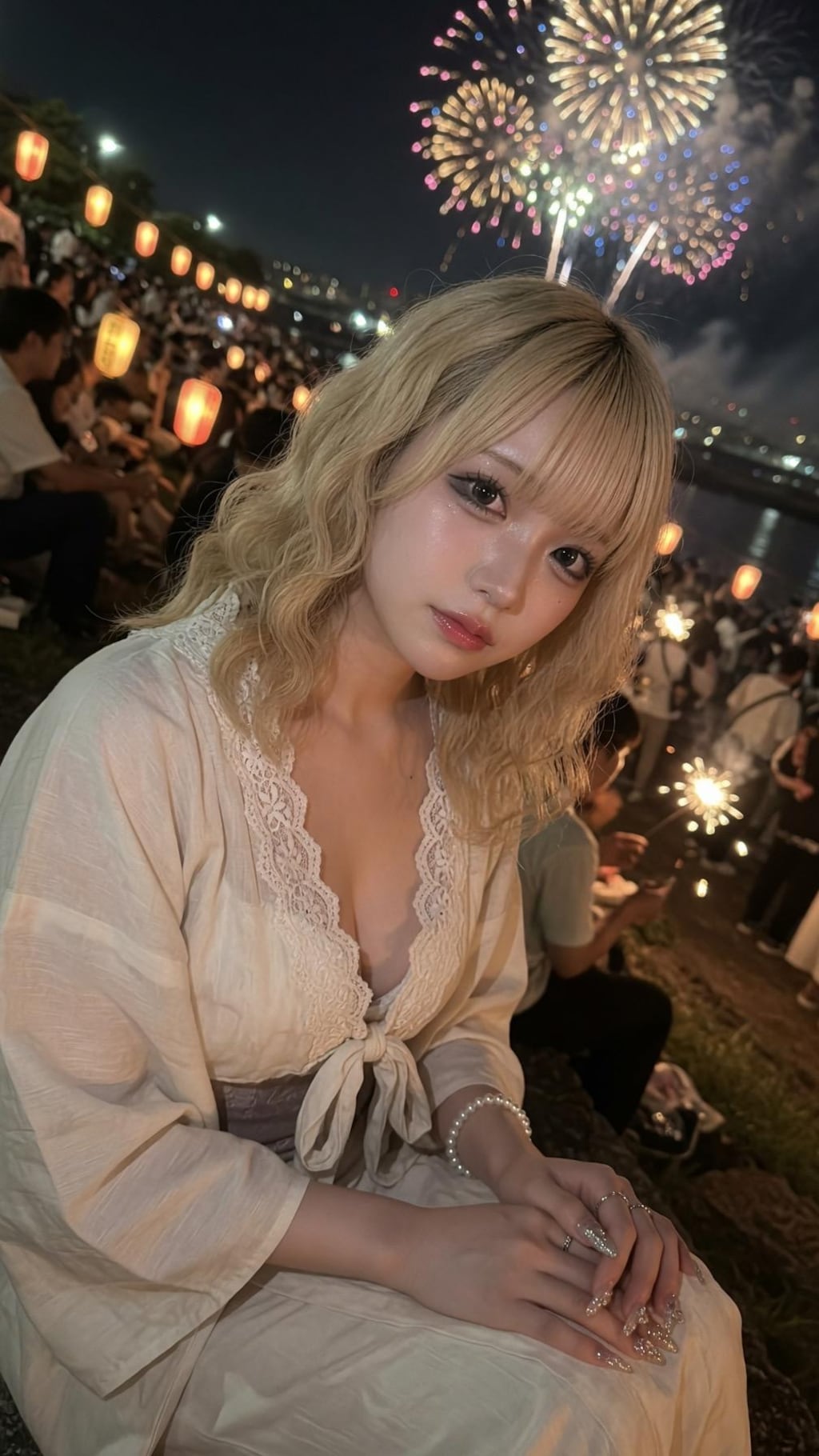 金髪ちゃん　花火大会2