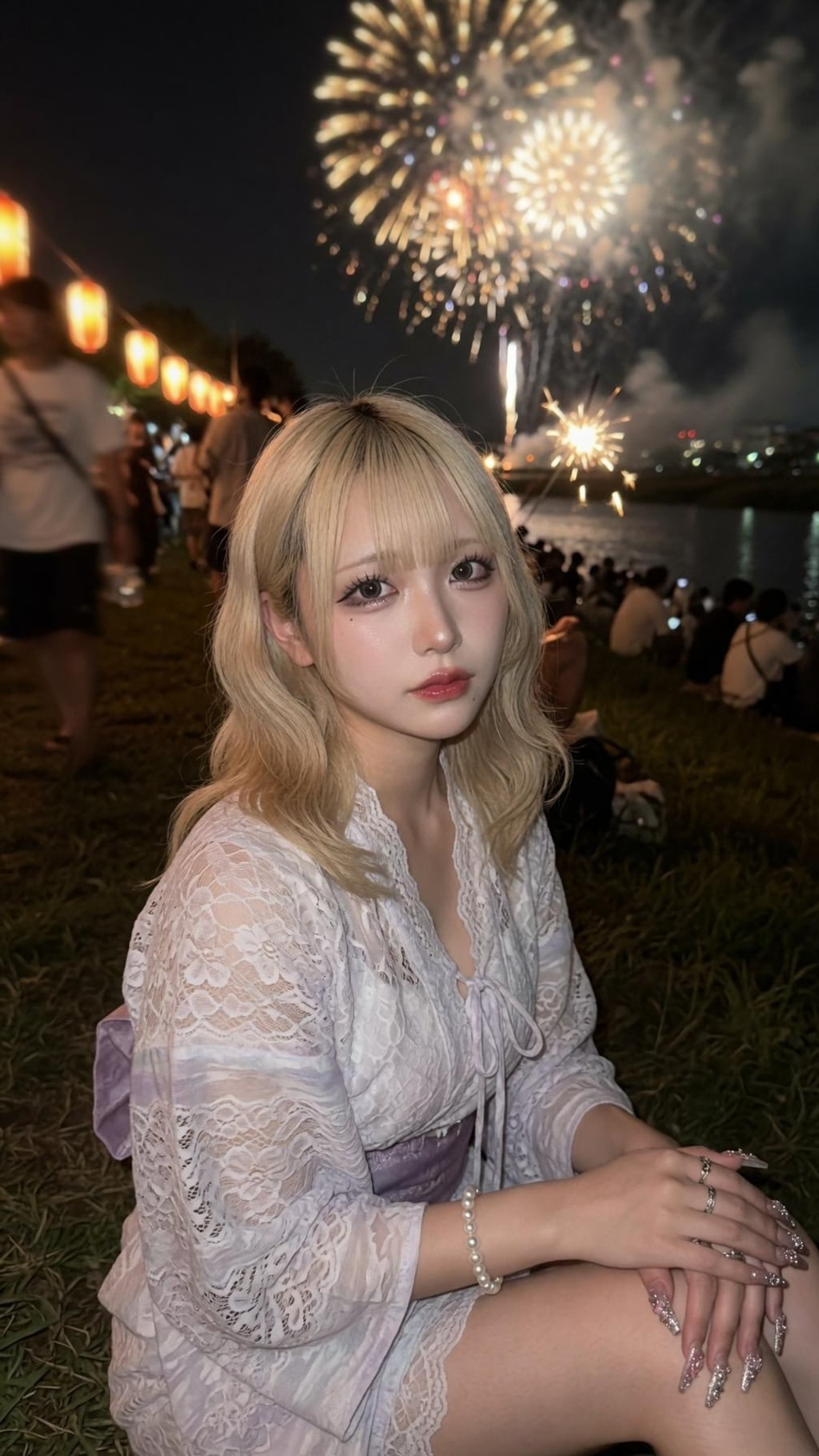 金髪ちゃん　花火大会2