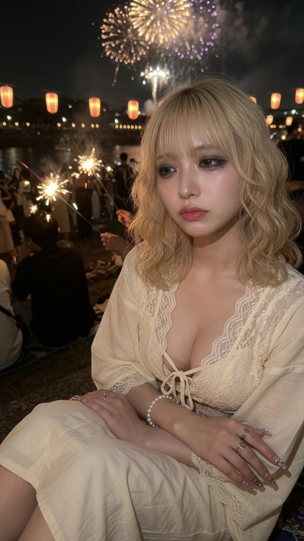 金髪ちゃん　花火大会2