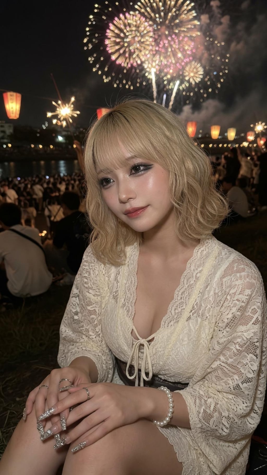 金髪ちゃん　花火大会2