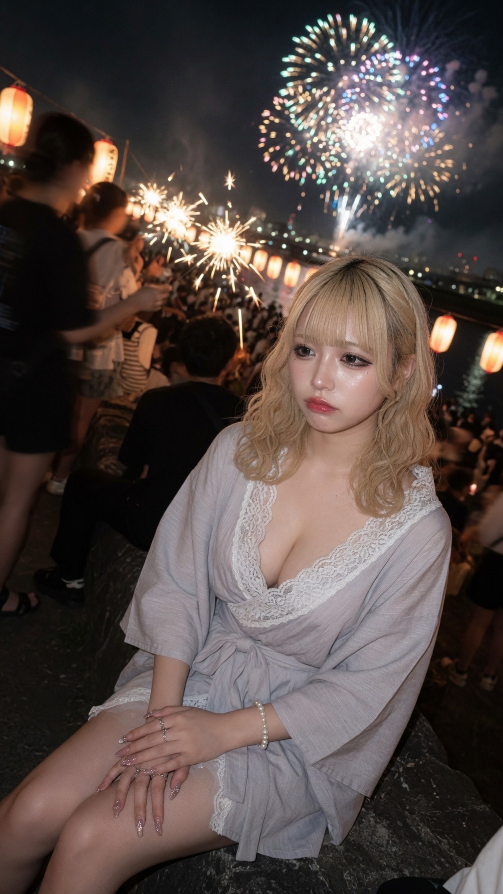 金髪ちゃん　花火大会2