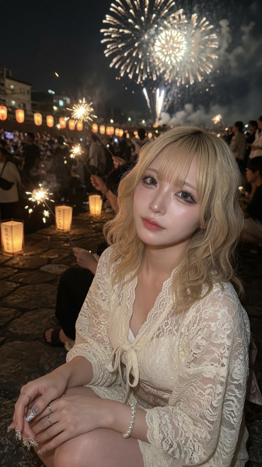 金髪ちゃん　花火大会2