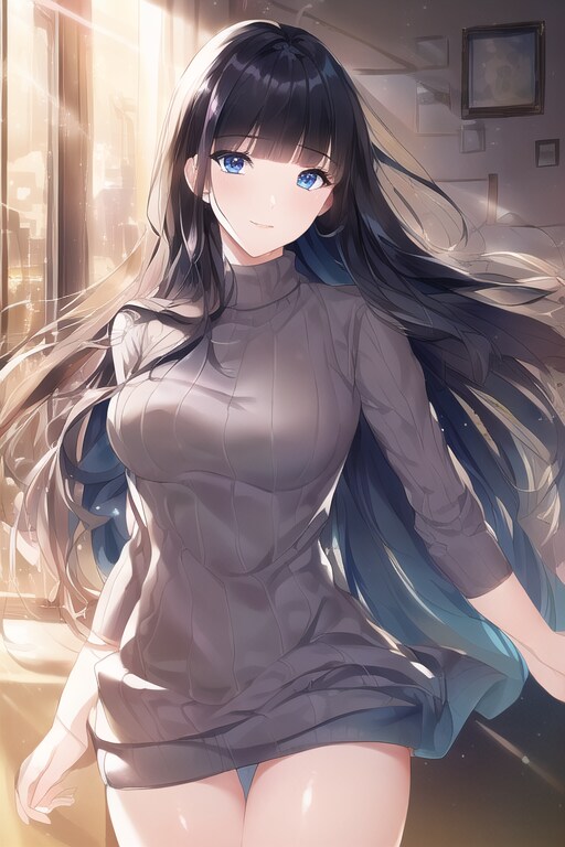 セーターを着たお姉さん