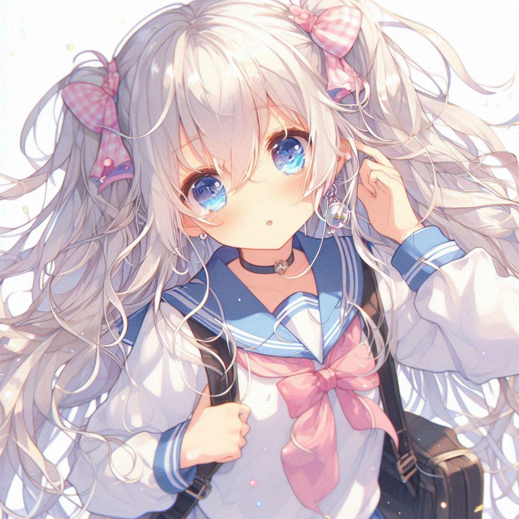 白髪の可愛い女の子【258】