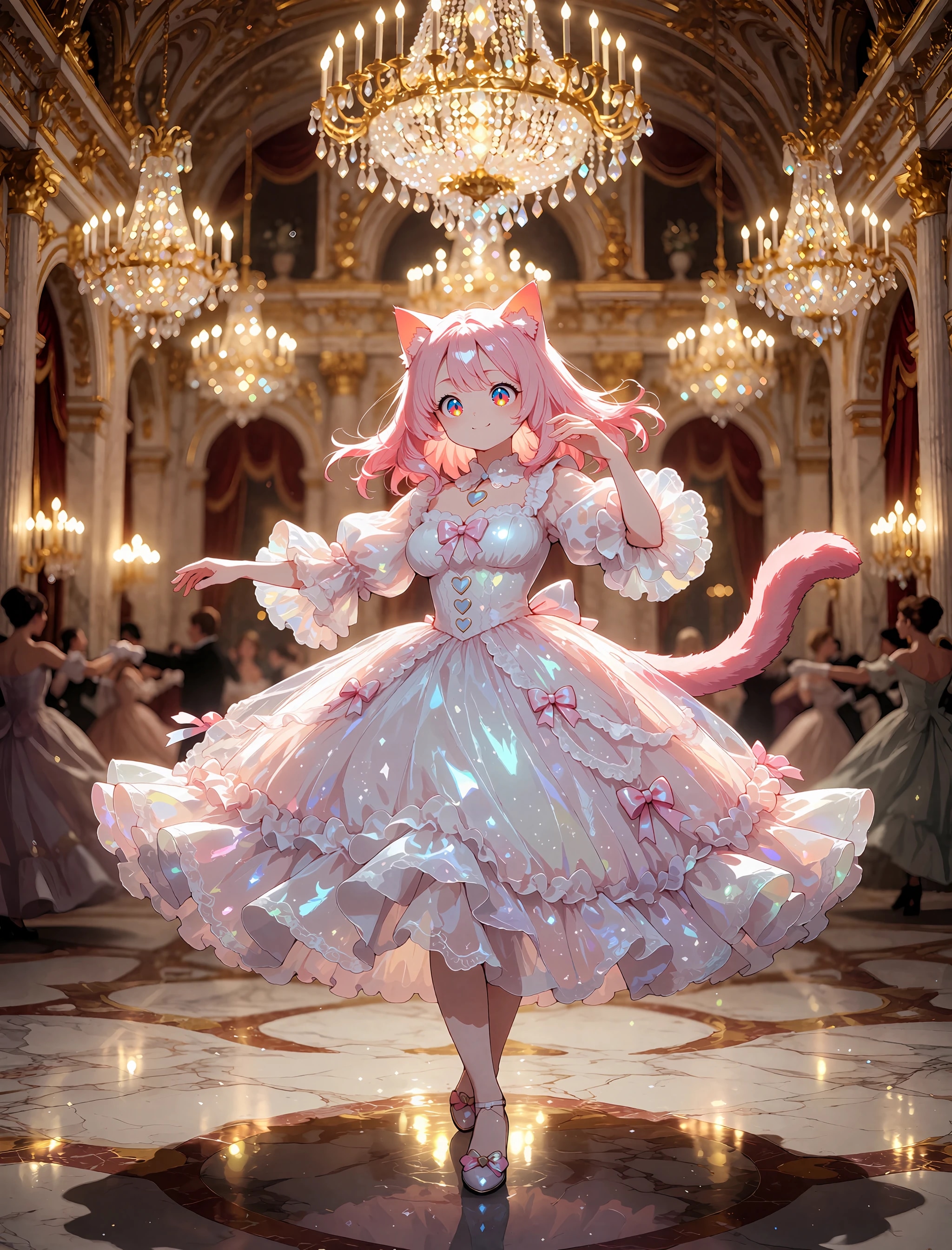 ゆめかわ衣装で踊る猫耳さん | の人気AIイラスト・グラビア