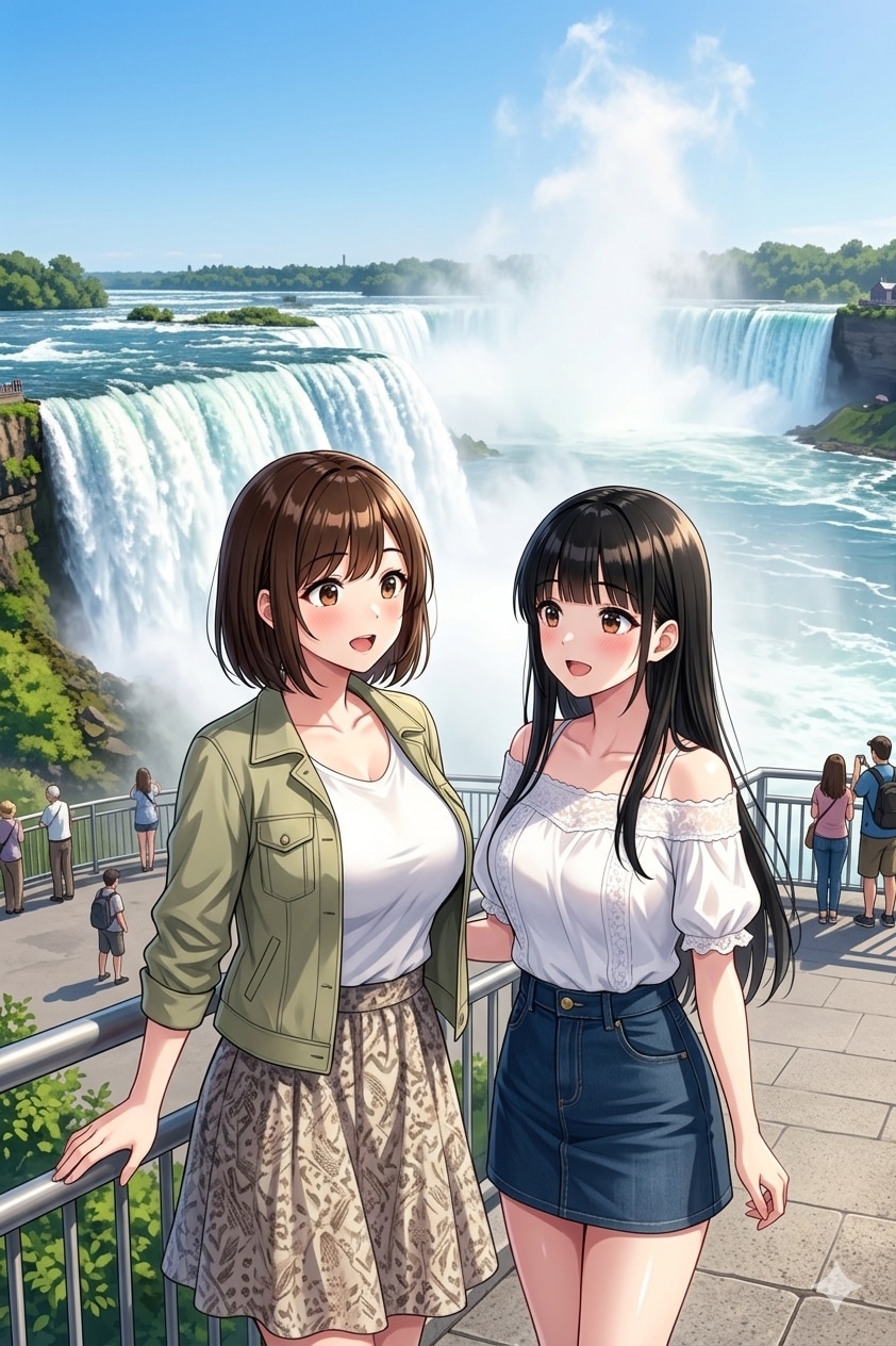 大人組とナイアガラの滝