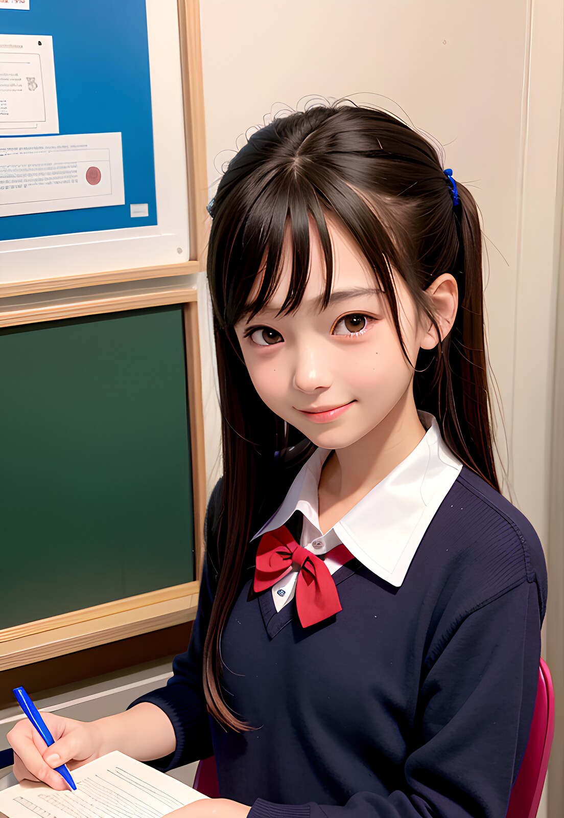 お勉強中の女の子