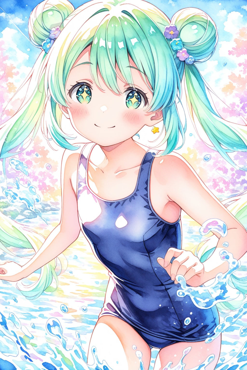 水しぶきと、瞳のなかのキラキラ