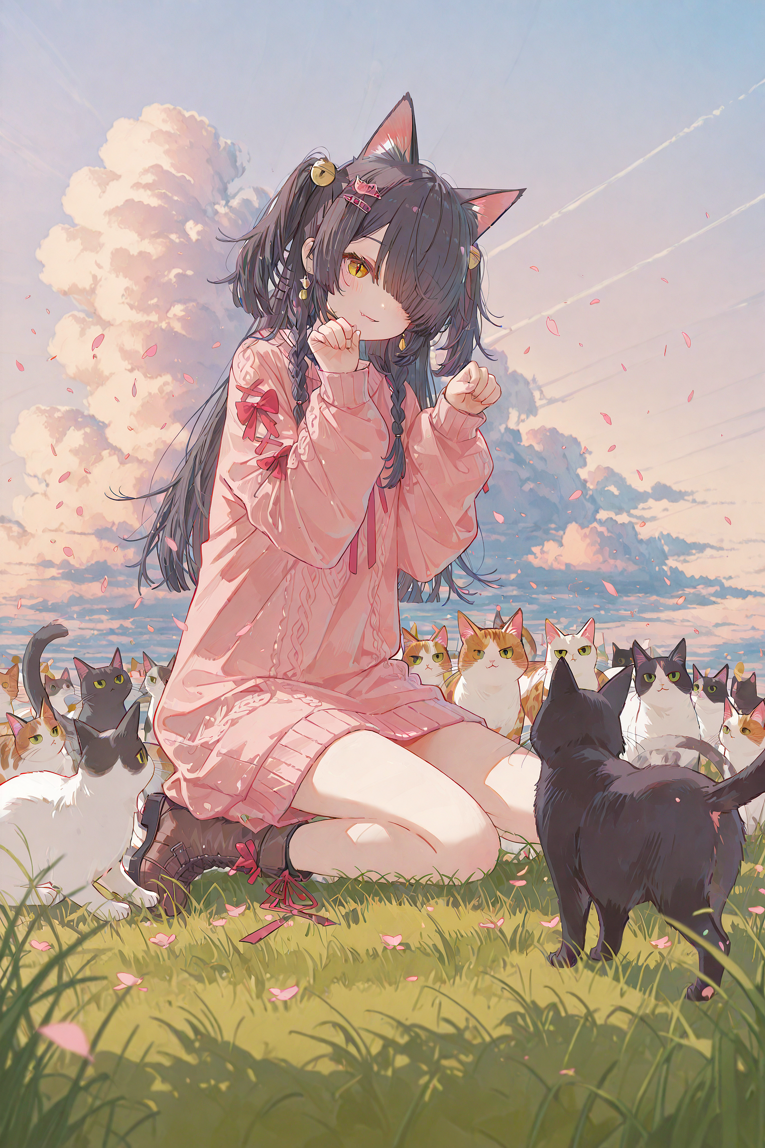 猫まみれ | の人気AIイラスト・グラビア