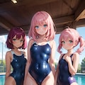 プールの少女達 5枚目
