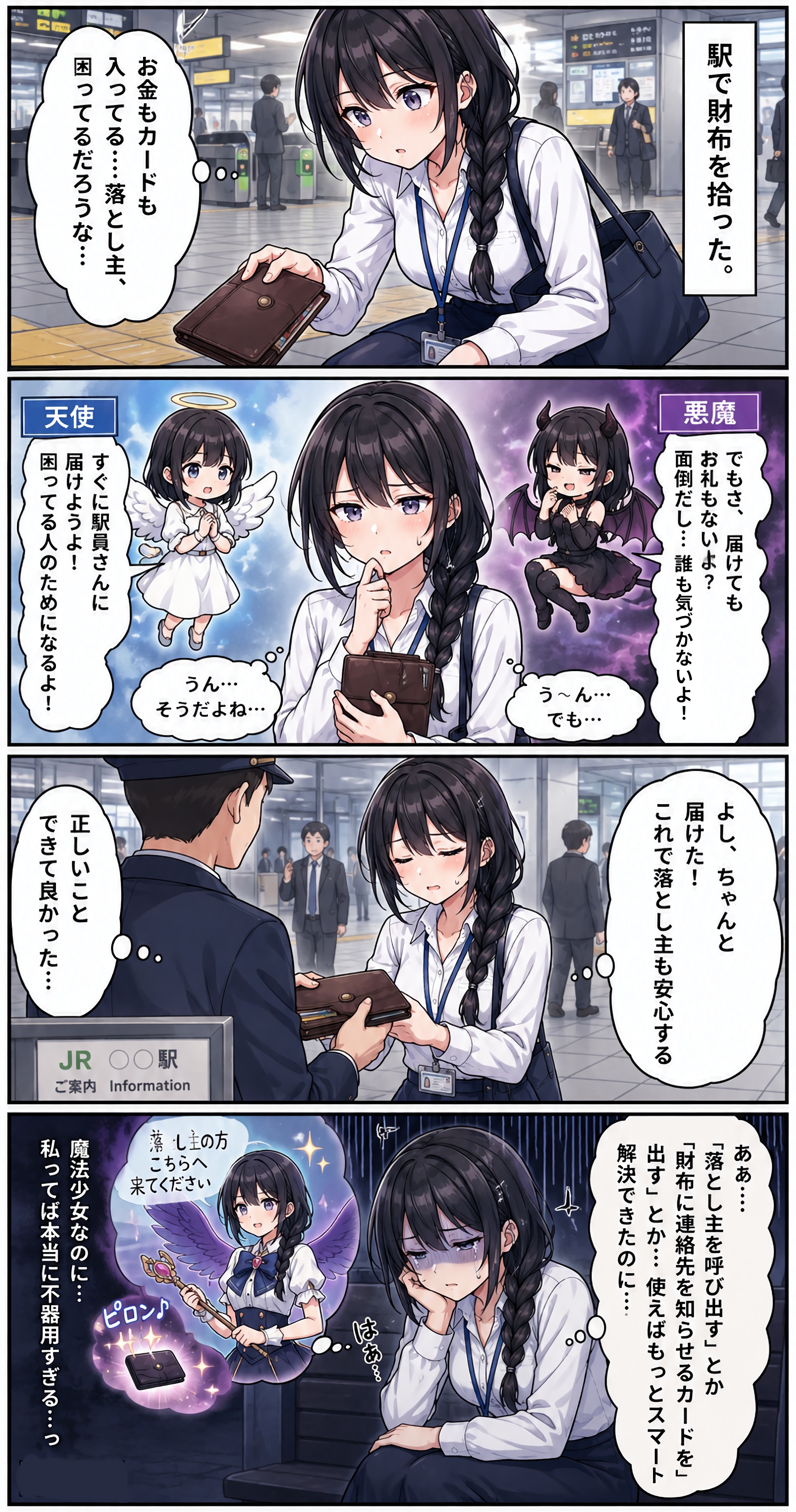 ギリギリ魔法少女の日常〜財布を拾う編