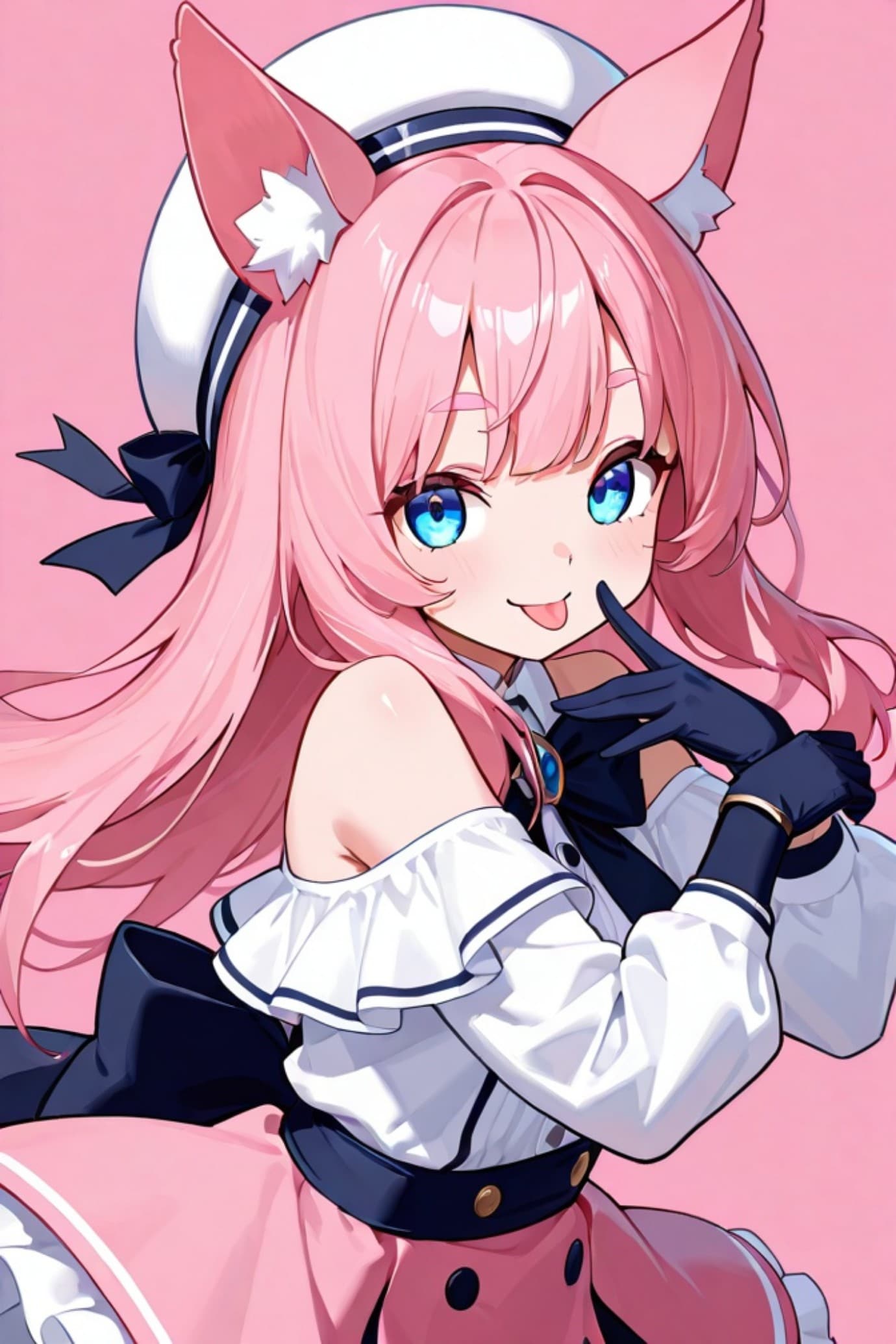 けもみみのピンク髪ちゃん | の人気AIイラスト・グラビア