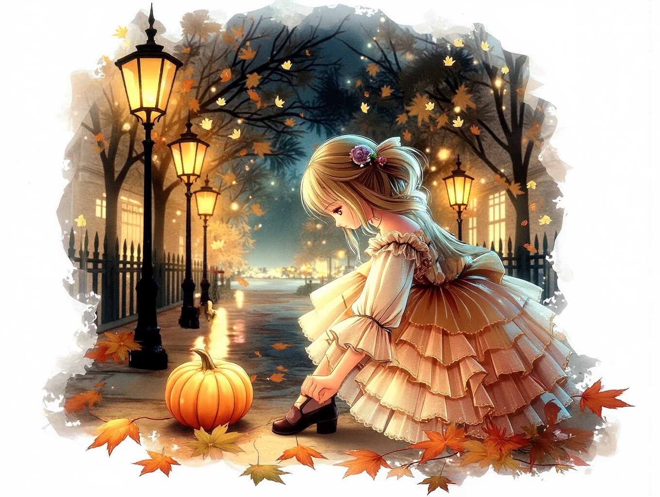 夜間の明 | の人気AIイラスト・グラビア