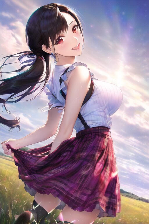 草原の美少女