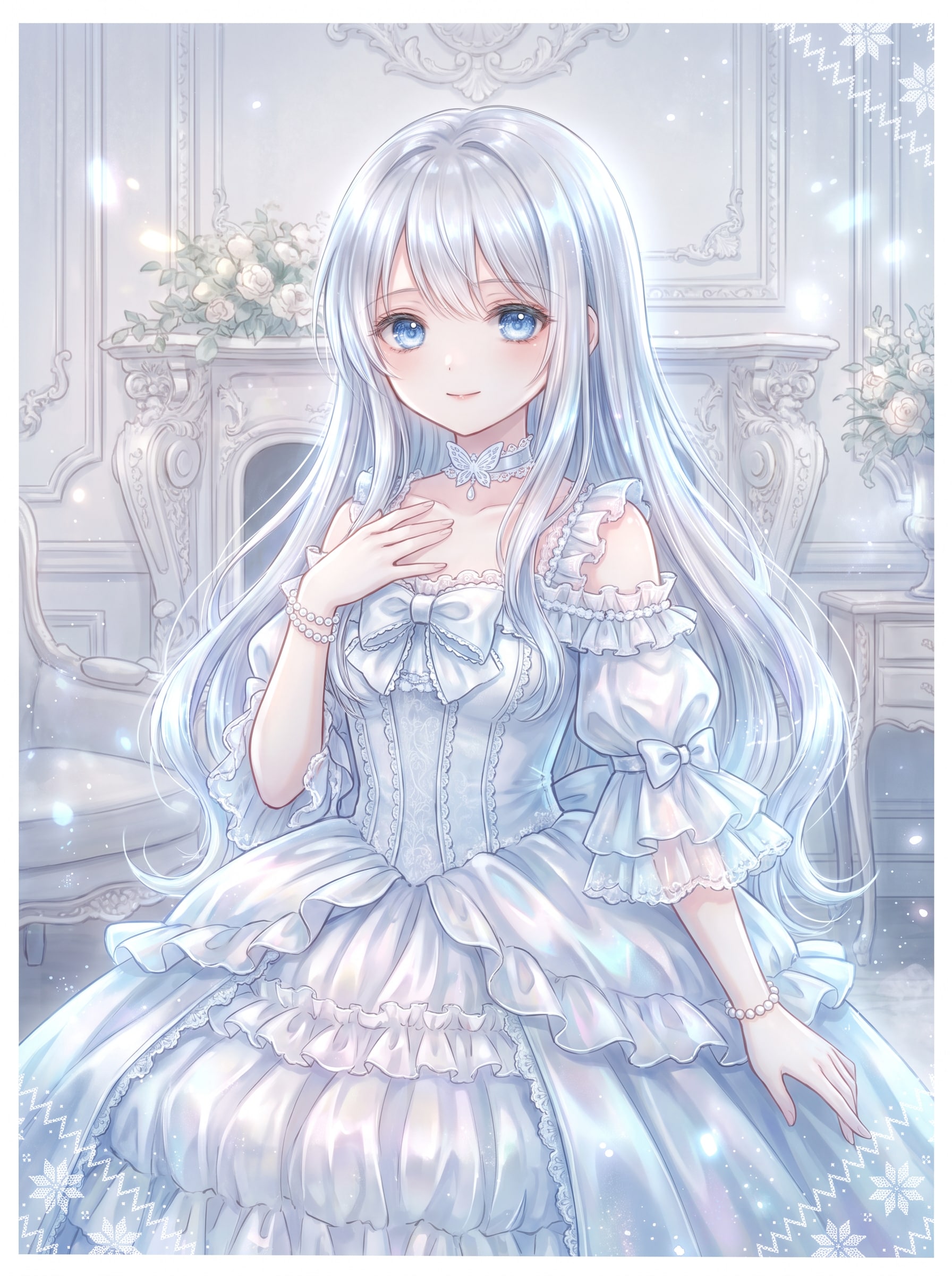 銀白蝶花綺譚 | の人気AIイラスト・グラビア