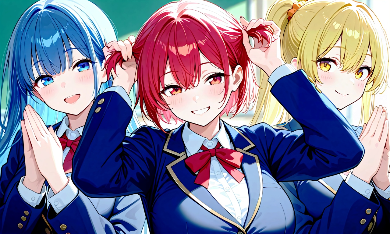 短髪の手ツインテをする少女 | の人気AIイラスト・グラビア
