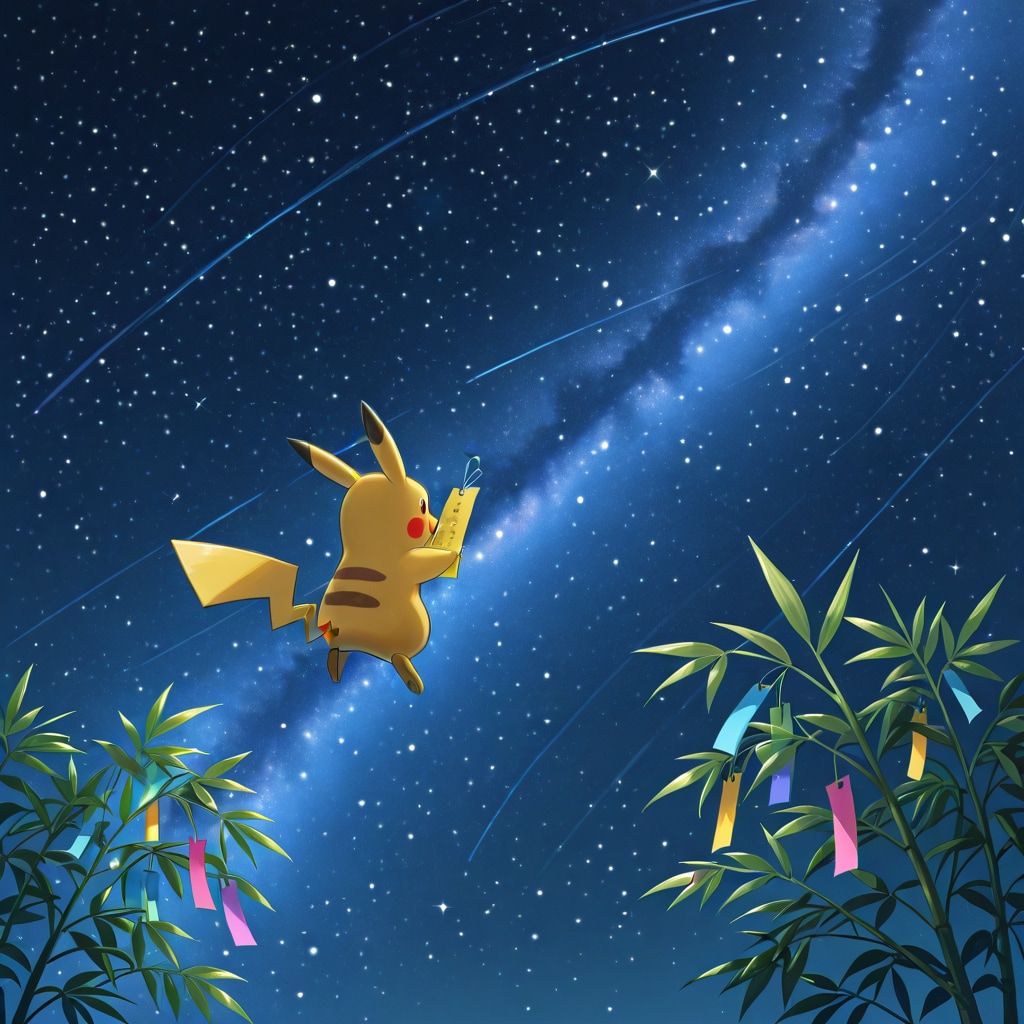 ピカチュウ　七夕の星空　2026/7/4