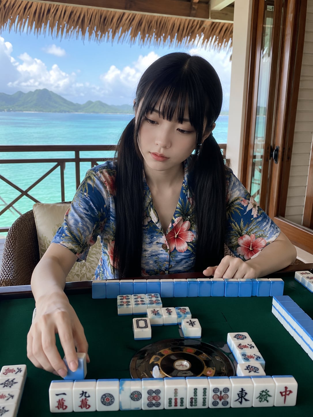 リゾート地でもやっぱり麻雀をやる