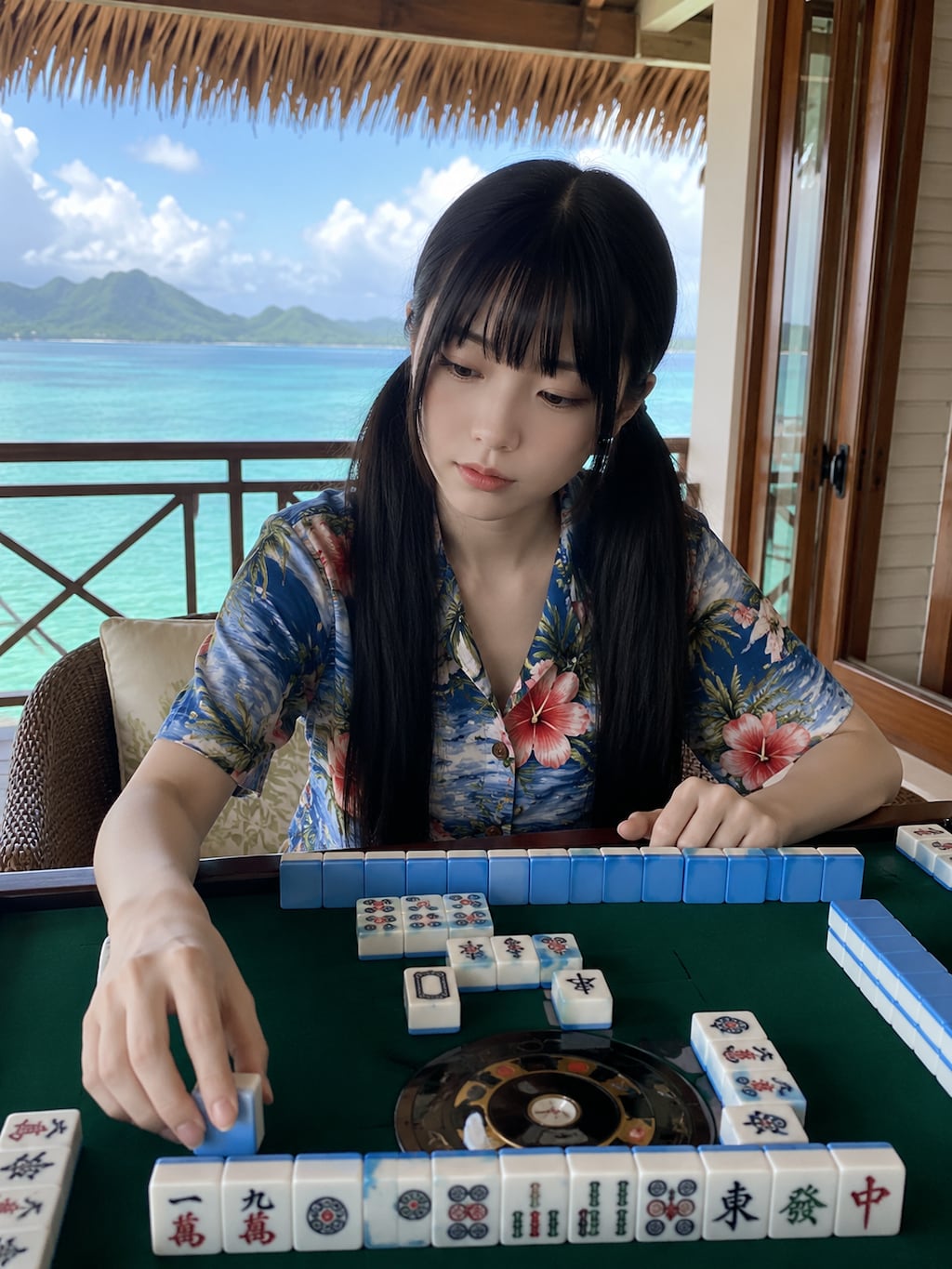 リゾート地でもやっぱり麻雀をやる