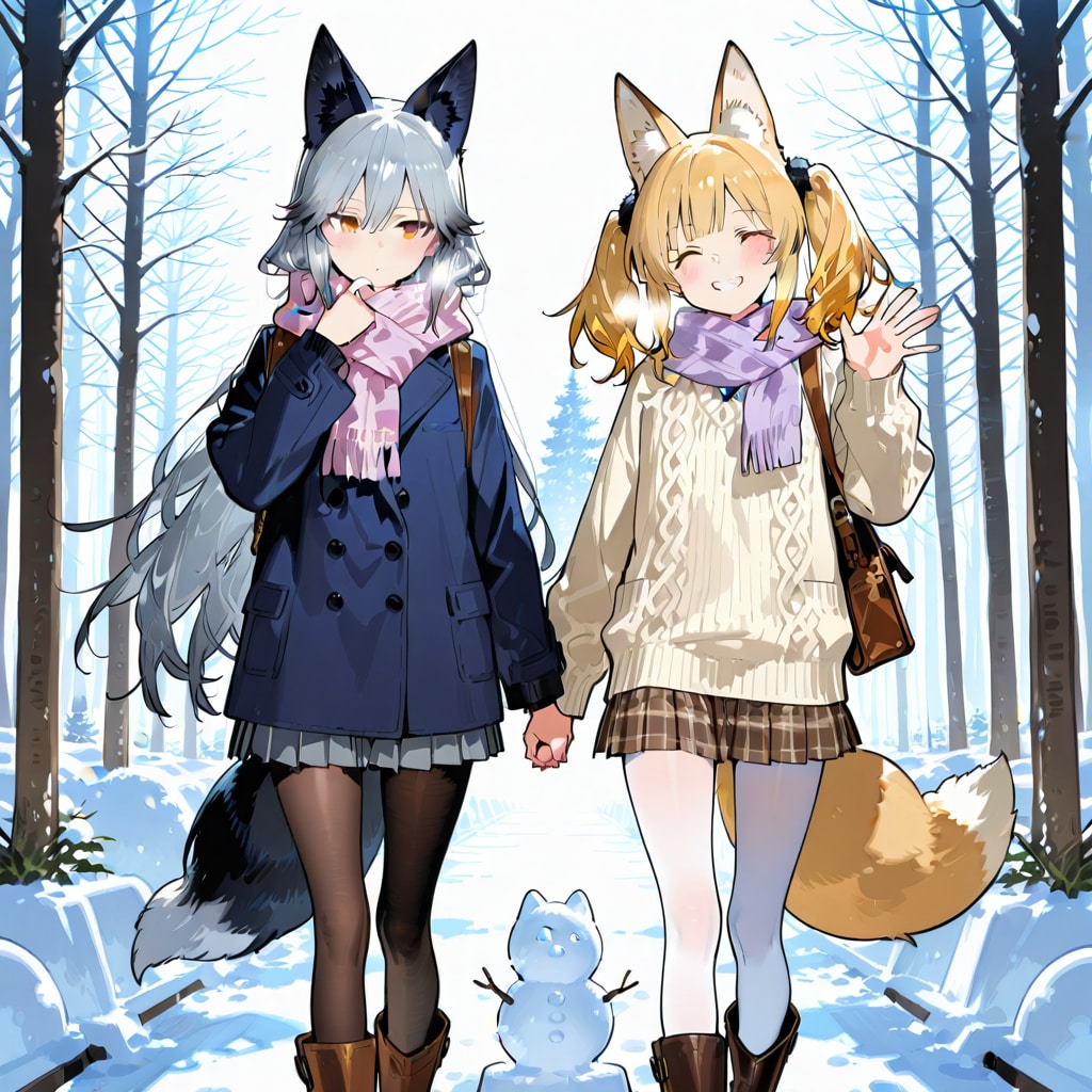 雪積もったねー